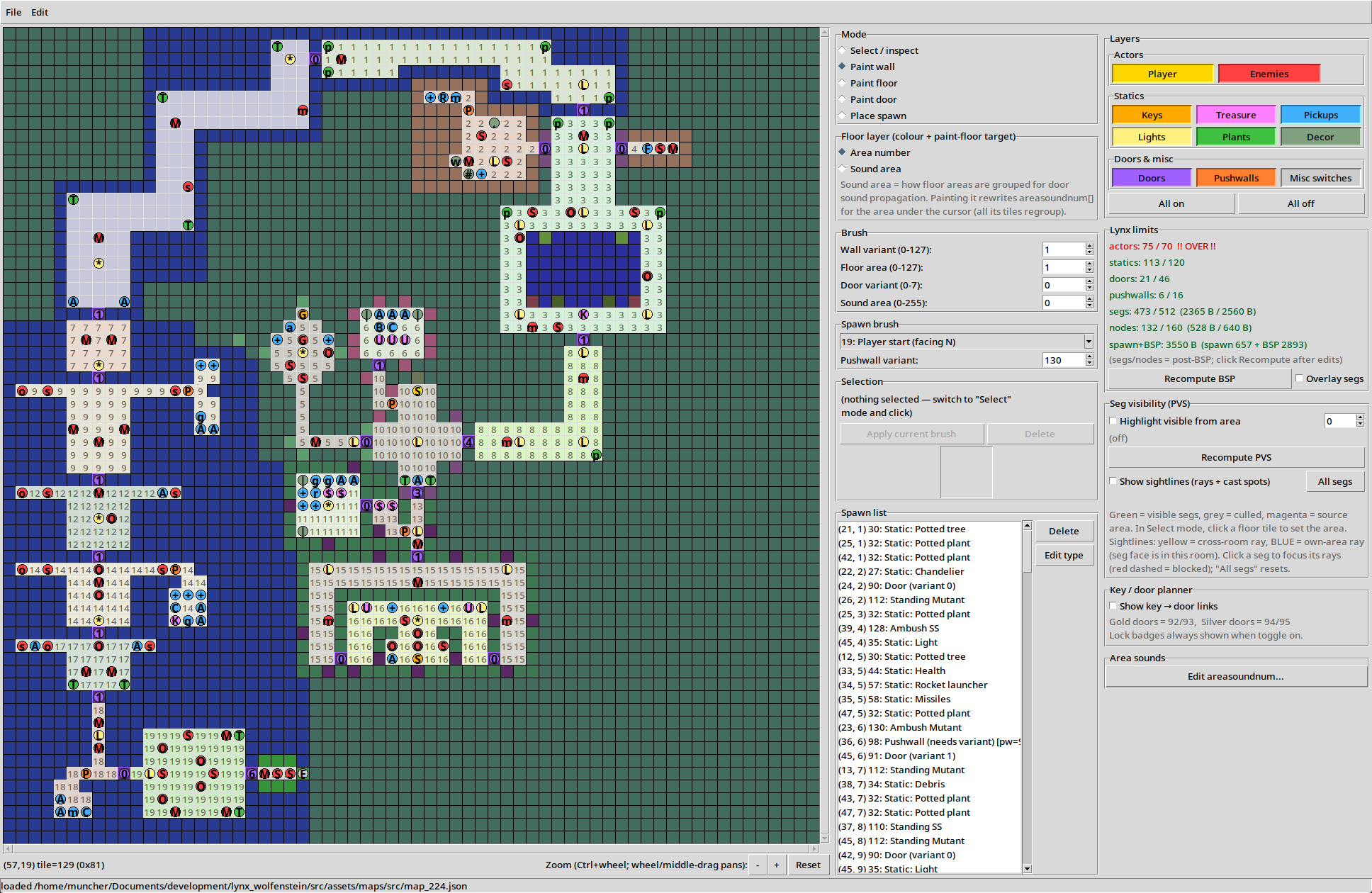 Custom Wolfenstein 3D map editor